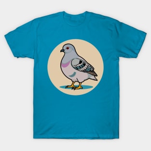 Funky Little Pigeon Guy Side Profile T-Shirt